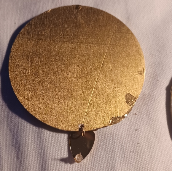 Extra large handpainted Wooden Earrings - Picture 4 of 4